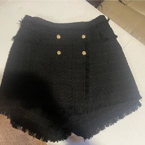 Zara Tweed Black Skort